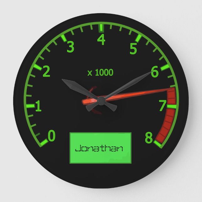 Anpassade namn-växellådan Fläkt Stor Klocka (Framsida)