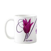 Anpassade namn Victoria monogram blommigt för söt