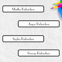 Anpassade namnkläder för Retro Black and White-Sny