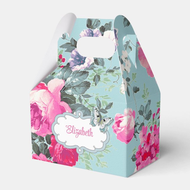 Anpassade namnpresentationer för vintage Ro, favor Presentaskar (Framsidan Sidan)