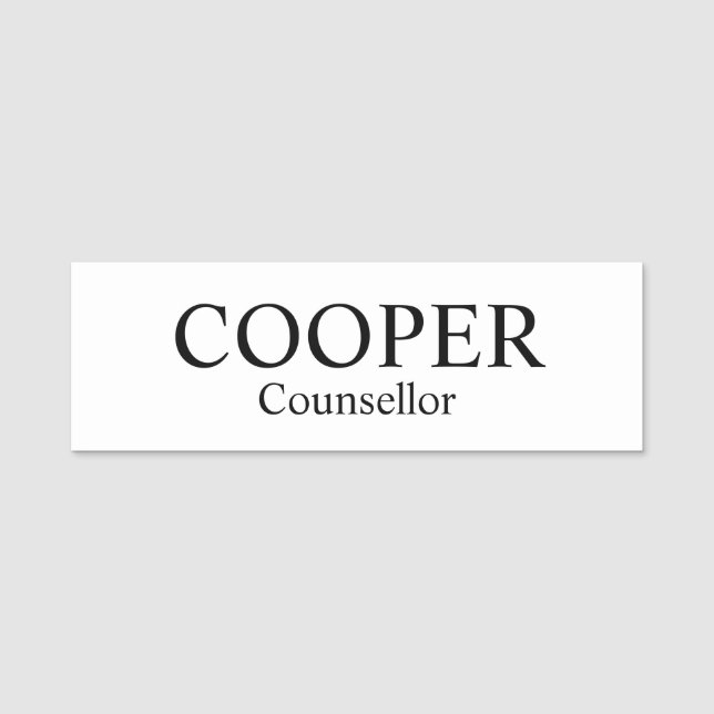 Anpassade namnskyltar för arbete, Skyltar med ,Kon Namnbricka (Framsida)