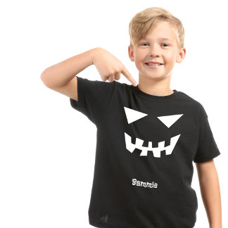 Anpassade namnsökare för Black White Halloween Sca T Shirt