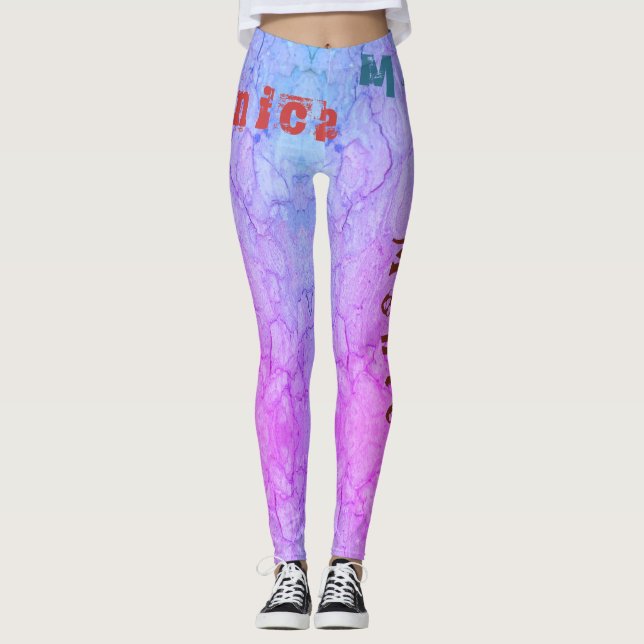 Anpassade namntips leggings (Framsida)