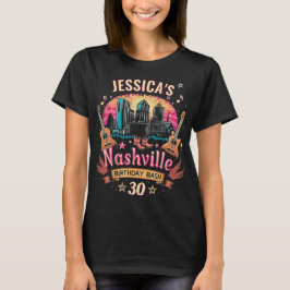 Anpassade Nashville Birthday T-Shirt