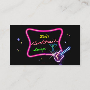 (anpassade) Neon Pub-tecken Visitkort