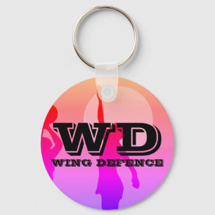 Anpassade Netball Player-position Nyckelring