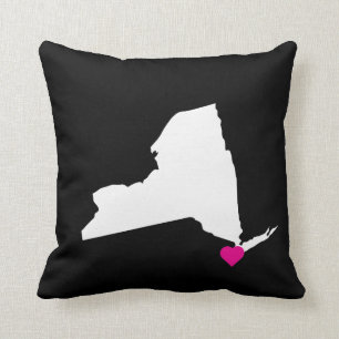 Anpassade New York-staten Kärlek Reversible Pillow Kudde