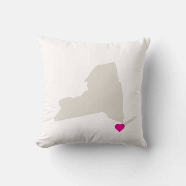 Anpassade New York-staten Kärlek Reversible Pillow Kudde (Framsida)