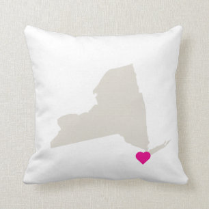 Anpassade New York-staten Kärlek Reversible Pillow Kudde