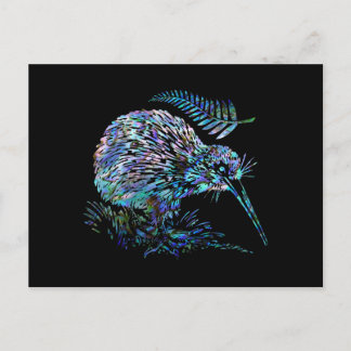 ANPASSADE NEW ZEALAND KIWI PAUA POSTCARD VYKORT