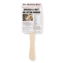 Anpassade Newspaper Bröllopsprogram Fläkt