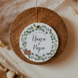 Anpassade Nickname First Julafton som morföräldrar Julgransprydnad Keramik