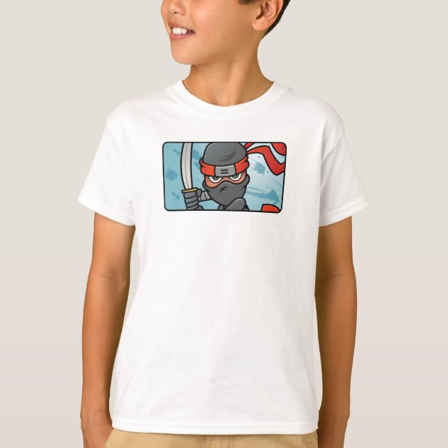 Anpassade Ninja Design T Shirt (Framsida)