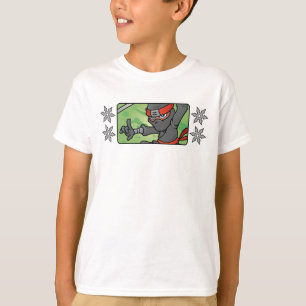 Anpassade Ninja och kasta stjärnadesign T Shirt