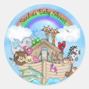 Anpassade Noahs Ark-stickers Runt Klistermärke