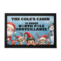 Anpassade North Pole Surveillance Doormat