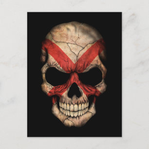 Anpassade Northern Ireland Flagga Skull Vykort