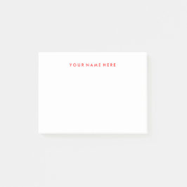 Anpassade Note Stickie Pad in Red Post-it Block