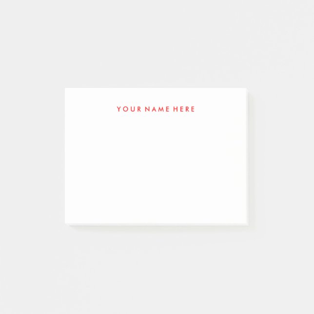 Anpassade Note Stickie Pad in Red Post-it Block (Framsida)
