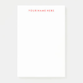 Anpassade Note Stickie Pad in Red Post-it Block