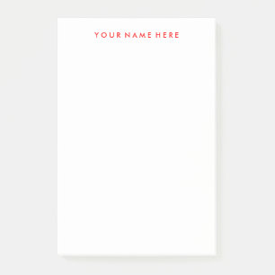 Anpassade Note Stickie Pad in Red Post-it Block