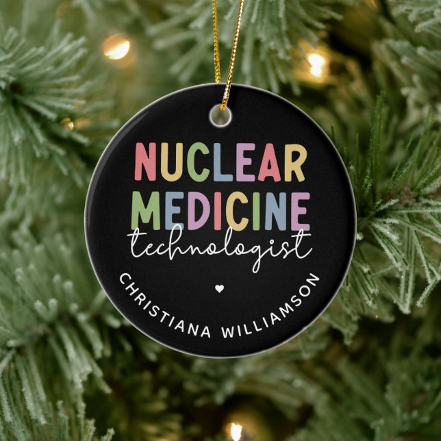Anpassade Nuclear Medicine Technologist CNMT-gåvor Julgransprydnad Keramik (Träd)