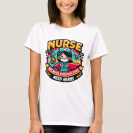 Anpassade Nurse Superhjälte Cape T-Shirt