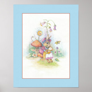 Anpassade Nursery Art: mor och baby Poster