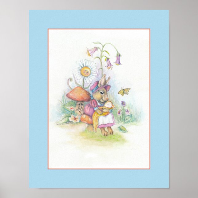 Anpassade Nursery Art: mor och baby Poster (Framsidan)