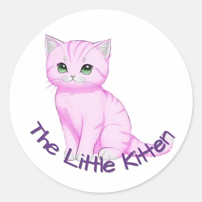 Anpassade Nursery Runt Klistermärke (Framsida)