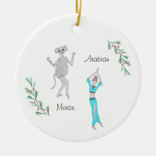 Anpassade Nutcracker Arabian/Mouse Julgransprydnad Keramik