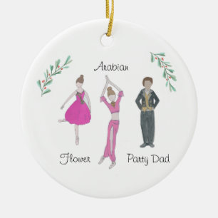 Anpassade Nutcracker Party Pappa/Flower/Arabian Julgransprydnad Keramik