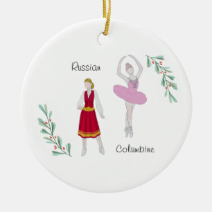 Anpassade Nutcracker Rusisian/Columbine Julgransprydnad Keramik