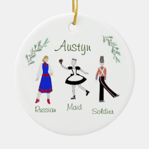 Anpassade Nutcracker Soldier/Maid/Russian Julgransprydnad Keramik