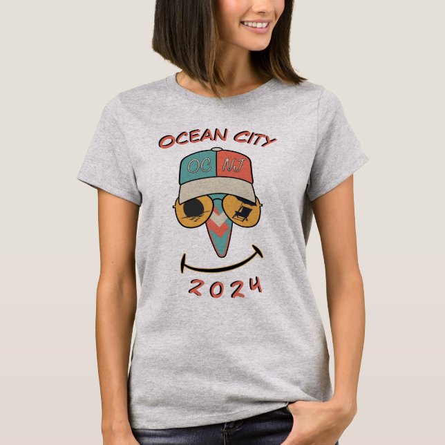 Anpassade Ocean City 2024 T Shirt (Framsida)