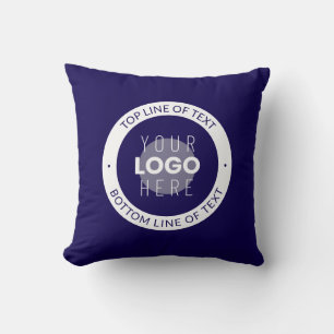 Anpassade och Logotyp Mörk blått Lila Kudde