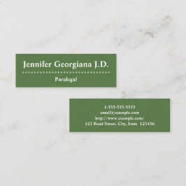 Anpassade och minsta Paralegalvisitkort Mini Visitkort