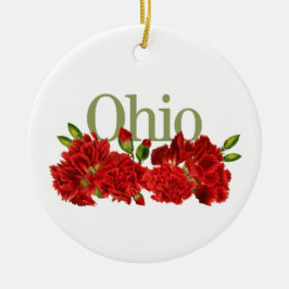 Anpassade Ohio Ornament med nejlikor