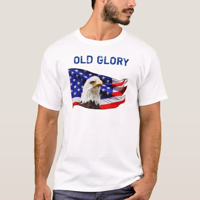 Anpassade OLD GLORY T Shirts S till 6XL Shirts (Framsida)
