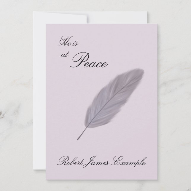 Anpassade om dödsannonsering (ludd) meddelande (Framsida)