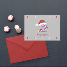 Anpassade om julklapp för bläckfisk julkort