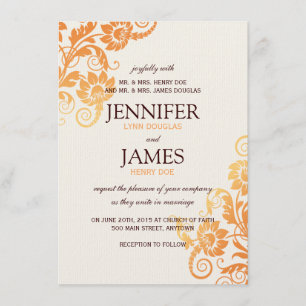 Anpassade Ombre Fall Wedding-inbjudningar Inbjudningar