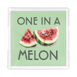 Anpassade ONE IN A MELON Sommar Vibes Party Tillbe Bricka