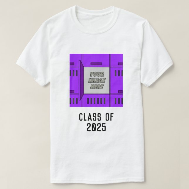 Anpassade Open Locker Ram Lila T Shirt (Design framsida)
