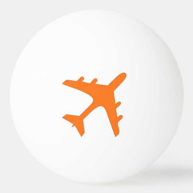 Anpassade orange flygplan pingpong boll (Framsidan)
