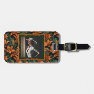 Anpassade Orange Liljor Fantasy Romantisk Fest Bagagebricka