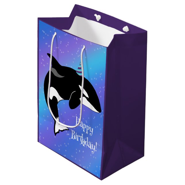 Anpassade Orca Killer Whale Birthday (Framsidan Vinklad)