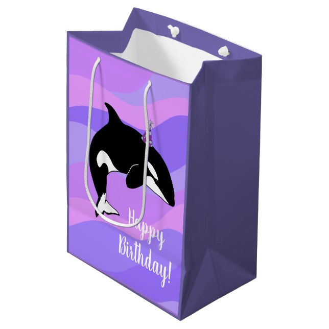 Anpassade Orca Killer Whale Birthday (Framsidan Vinklad)