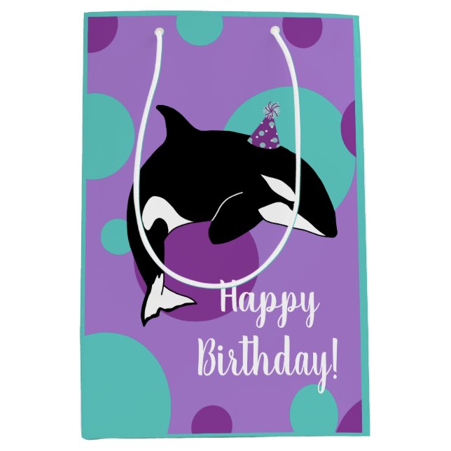 Anpassade Orca Killer Whale Birthday  (Framsidan)