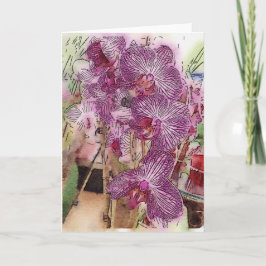 Anpassade Orchds-gratulationskort Kort